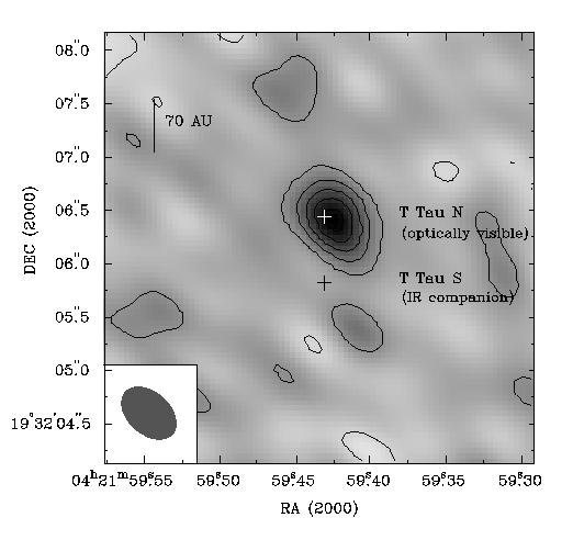 [3 mm image of T Tauri]